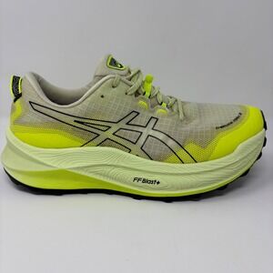 ASICS Trabuco Max 3 Mens Size 9.5 Yellow Trail Running Shoes (1011B800)